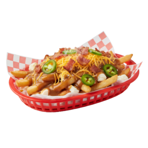 Jalapenos, Bacon and Cheddar Poutine