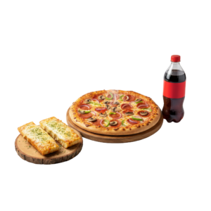 Medium Speciality Pizza, Medium Garlic Fingers and 2L pop